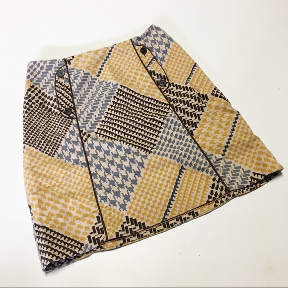 Anthropologie Dresses & Skirts - Maeve Patchwork Velvet Mini Skirt size 2